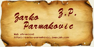 Žarko Parmaković vizit kartica